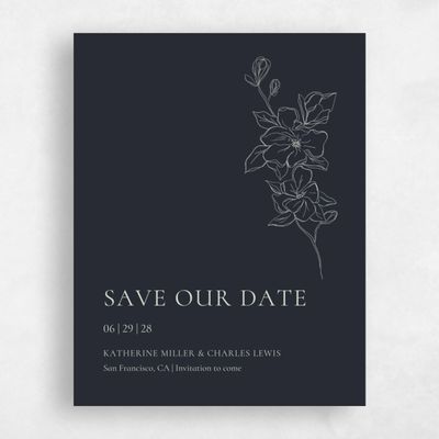 Ebony, Black Wedding Save the Date - Ahlers Portrait