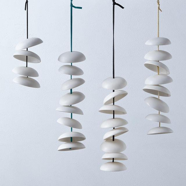 Porcelain Wind Chimes White/Natural