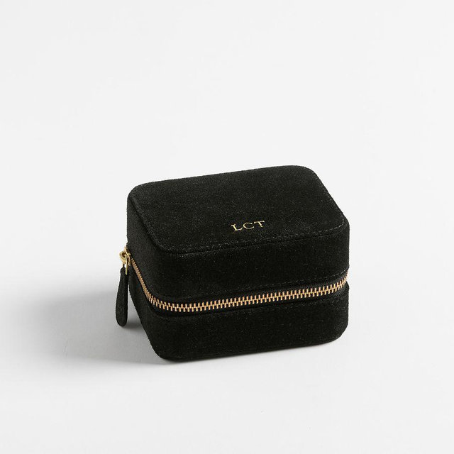 Dillon Suede Square Travel Case, Black
