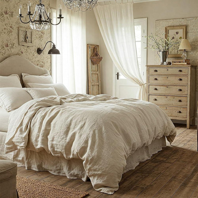 Lavish Comforts® Linen Duvet Cover Queen Set │Luxury Blended Bamboo Viscose & Linen Bedding Set │3 Pc Organic Queen Duvet Cover Set: 1 Duvet Cover 86 x 86 w/ 2 Pillowcases │Gift-Ready Box