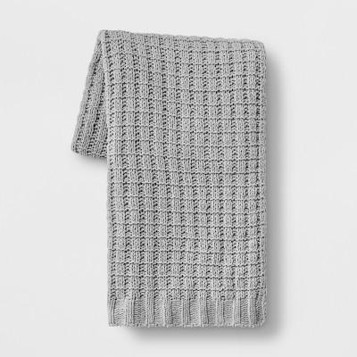 Chenille Throw Blanket Gray - Threshold™