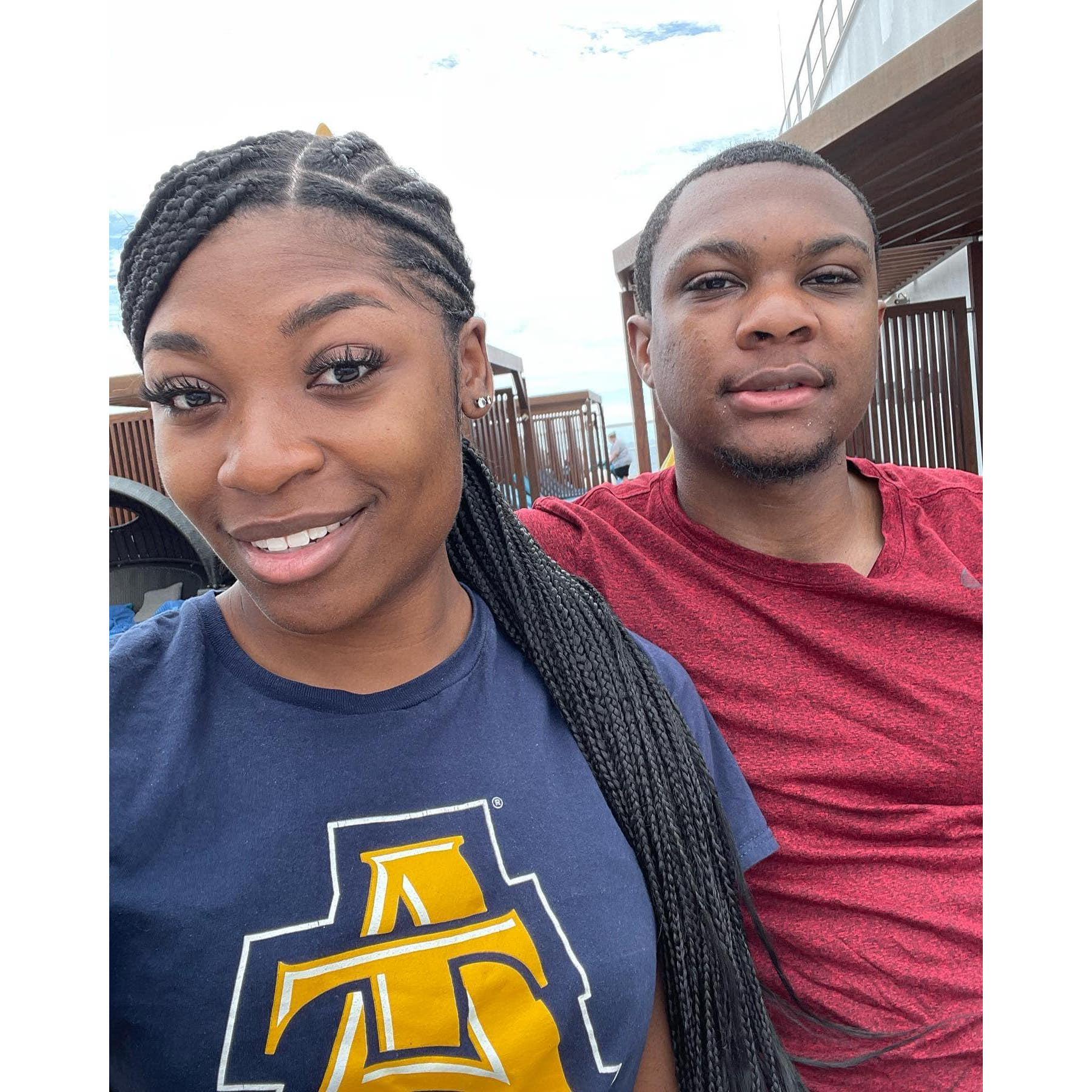 First cruise together to the Bahamas