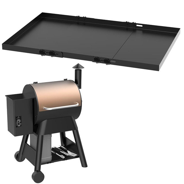 PHYESUVIN Universal 25.1"-28.3" Grill Storage Shelf for Traeger Pro 22 and 575 Series, Grill Accessories for Traeger Pellet Grill to Provide More Storage Space