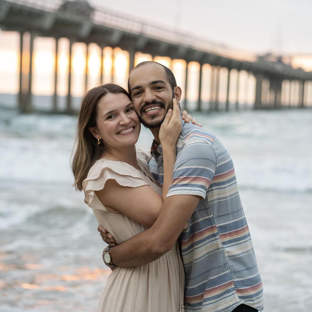 Our first photo session at the beach– taken by a dear friend!