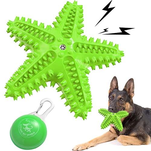 Kooboe Dog Chew Toy for Aggressive Chewers(15lbs-80lbs)-Dog Indestructible Squeaky Toys for Small/Medium Dogs-Dog Dental Chew Toothbrush Toy