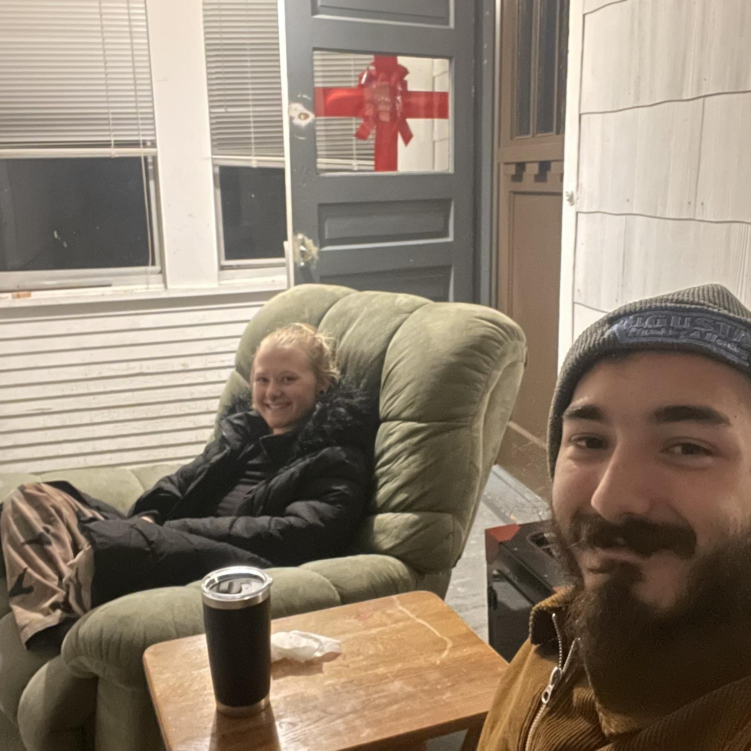 The first night at our house!