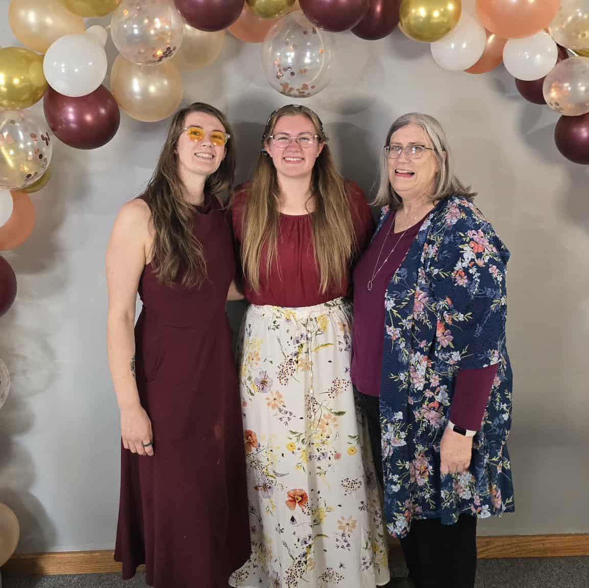 Emily, one of my favorite memories of this day is throwing wrapping paper at dad with you... neither of us has very good aim, but together I think we could get him!