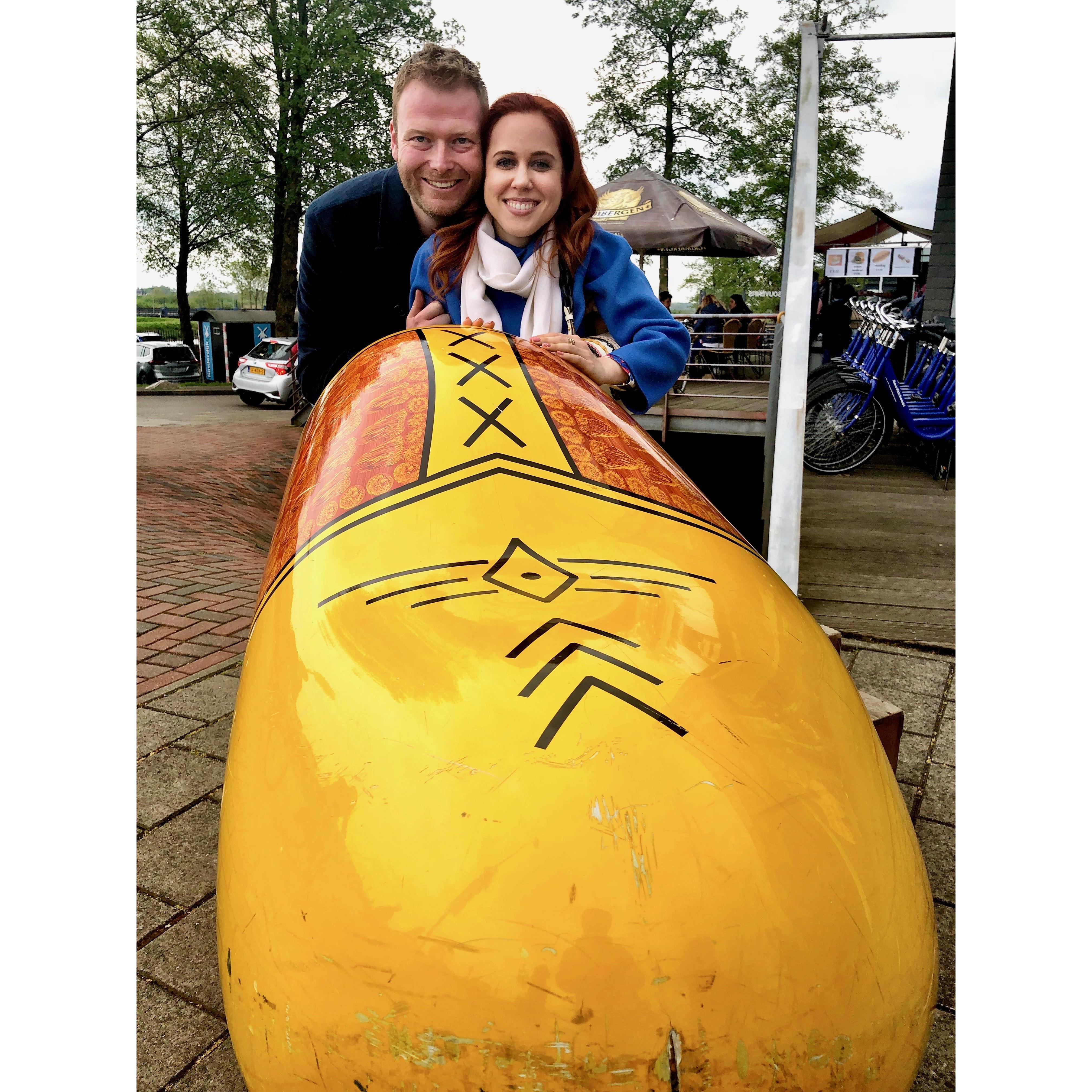 Inside a Dutch clog on our spring 2018 trip to Europe.