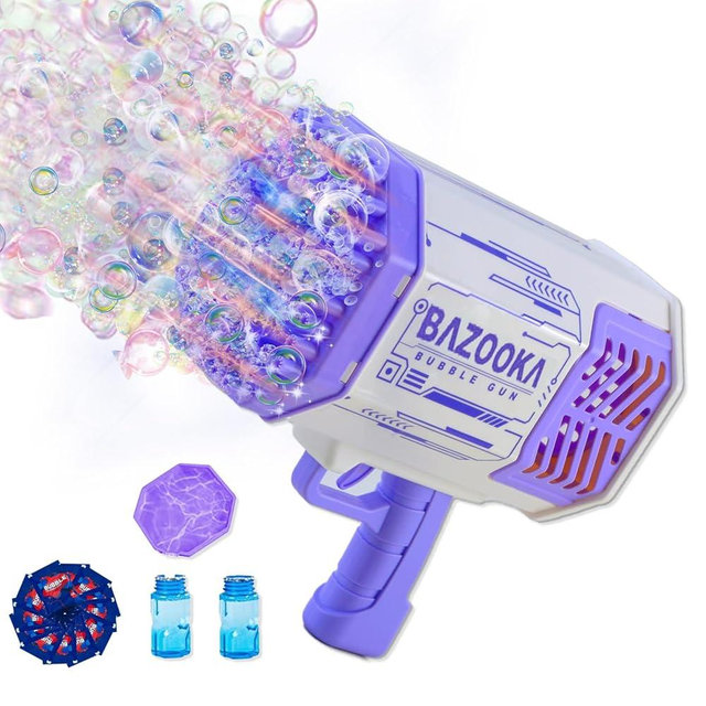 Petrella Toys Bubble Gun Bazooka Bubble Machine Gun Bubbles for Kids TIK Tok Gifts 3 4 5 6 7 8 9 10 11 12 Years Old Bubble Blaster Blower