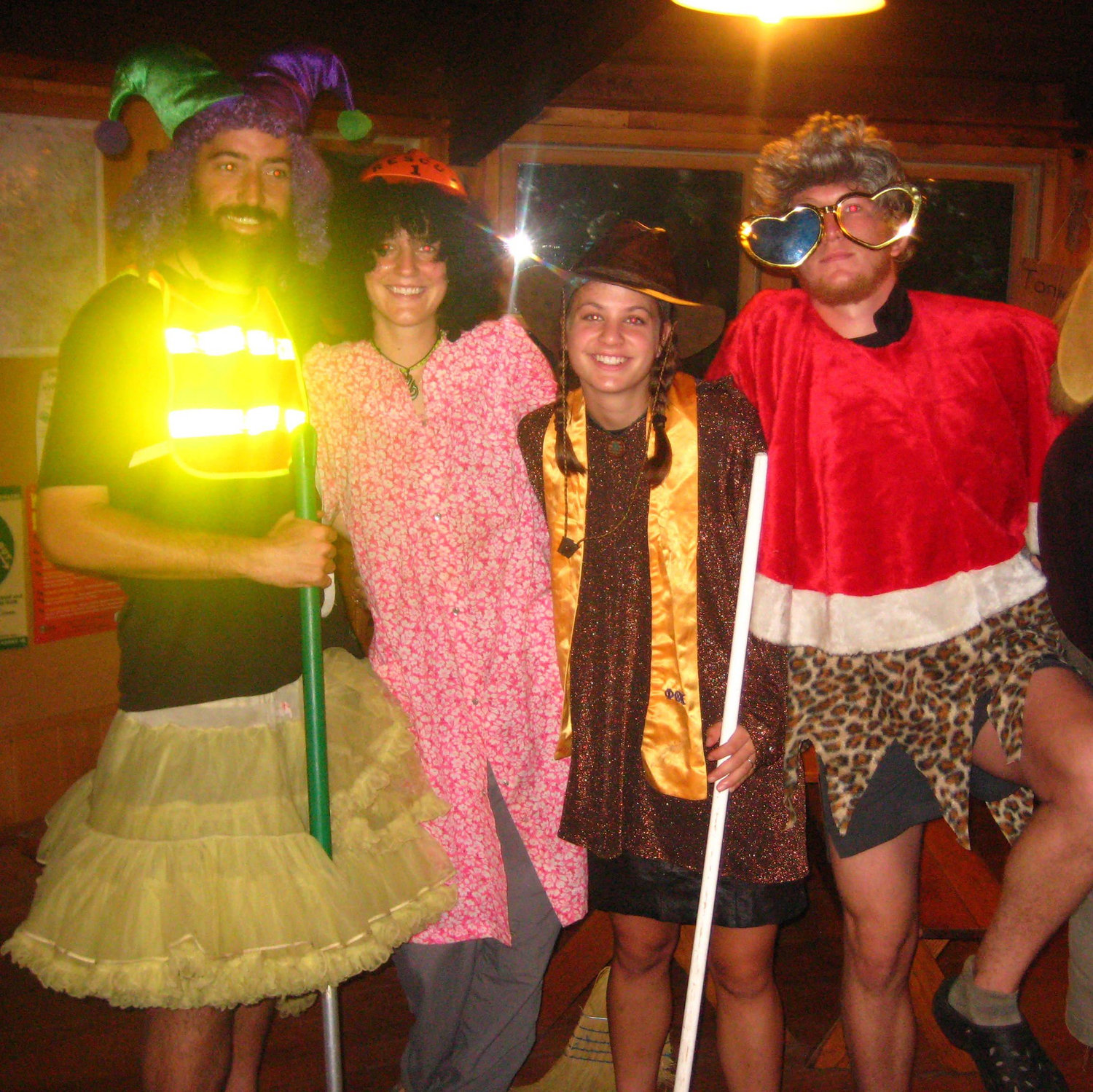 Dressing up to dance for our dinner in the AMC Huts in NH