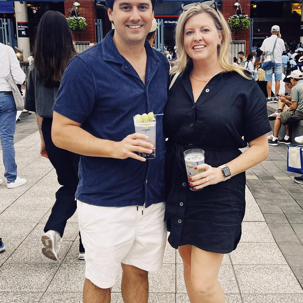 August 2024. Our first US Open. Honeydeucing! #gamesetlove