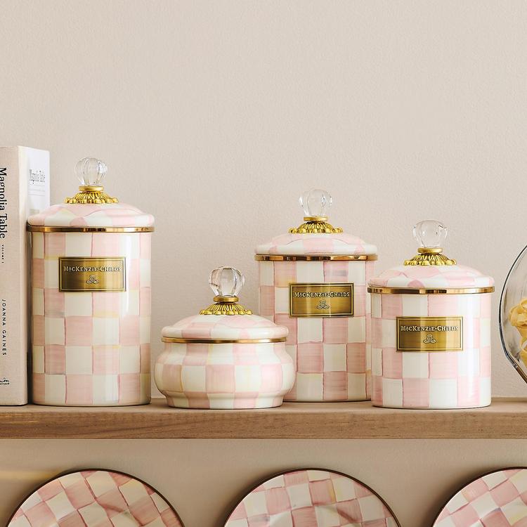 MacKenzie-Childs, Rosy Check Canister | Zola