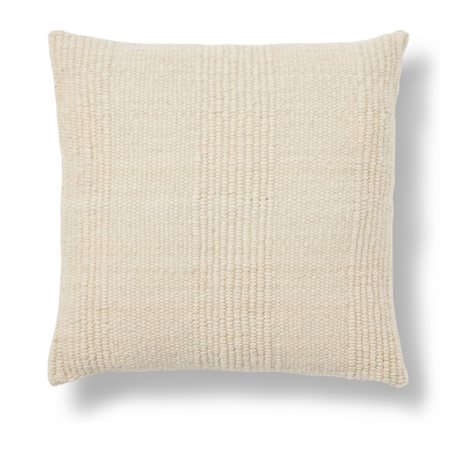 Handwoven Wool Pillow - Ivory