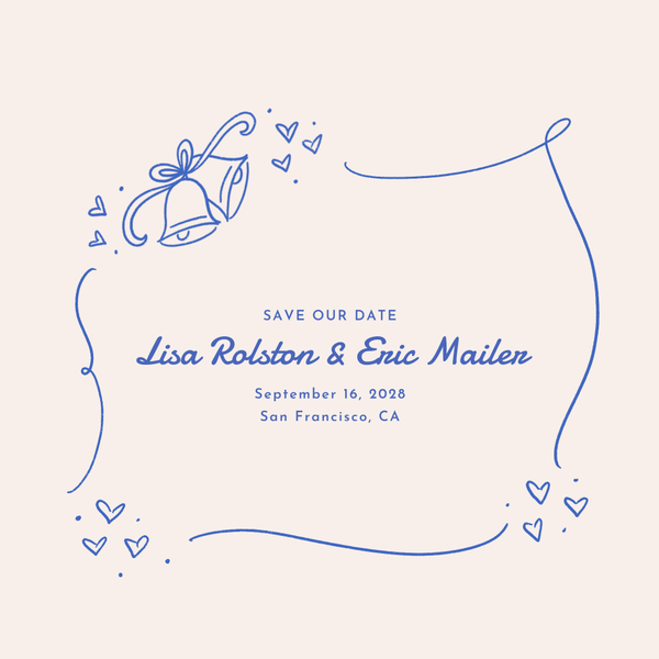 Aubrey Square | Cornflower Blue | Zola Save The Dates