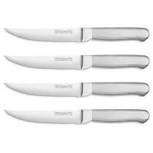 KitchenAid Classic 4pc 4.5" Forged Brushed Stainless Steak Knives