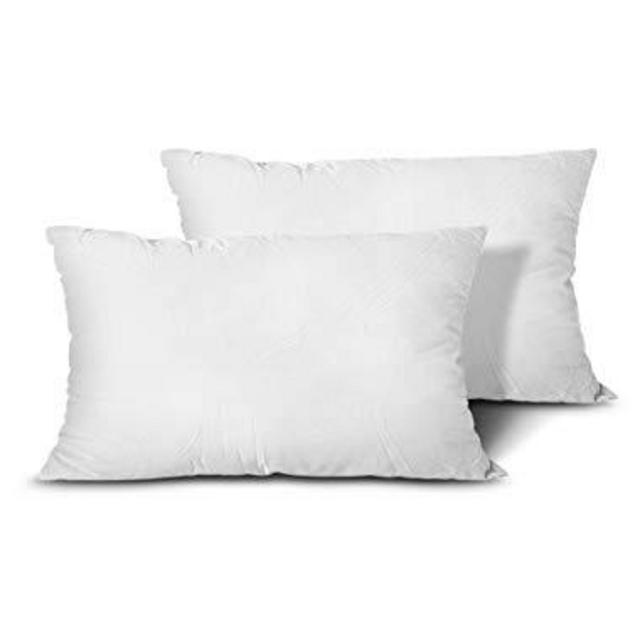 EDOW Throw Pillow Inserts, Set of 2 Lightweight Down Alternative Polyester Pillow, Couch Cushion, Sham Stuffer, Machine Washable. (White, 12x20)