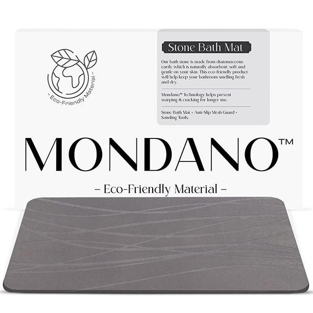 Mondano Stone Bath Mat, Diatomaceous Earth Bath Mat Stone - Non-Slip Stone Bath Mats for Bathroom, Fast-Drying Stone Bath Mat, Ultra-Absorbent Diatomaceous Earth Bath Stone Mat, Stone Shower Mat