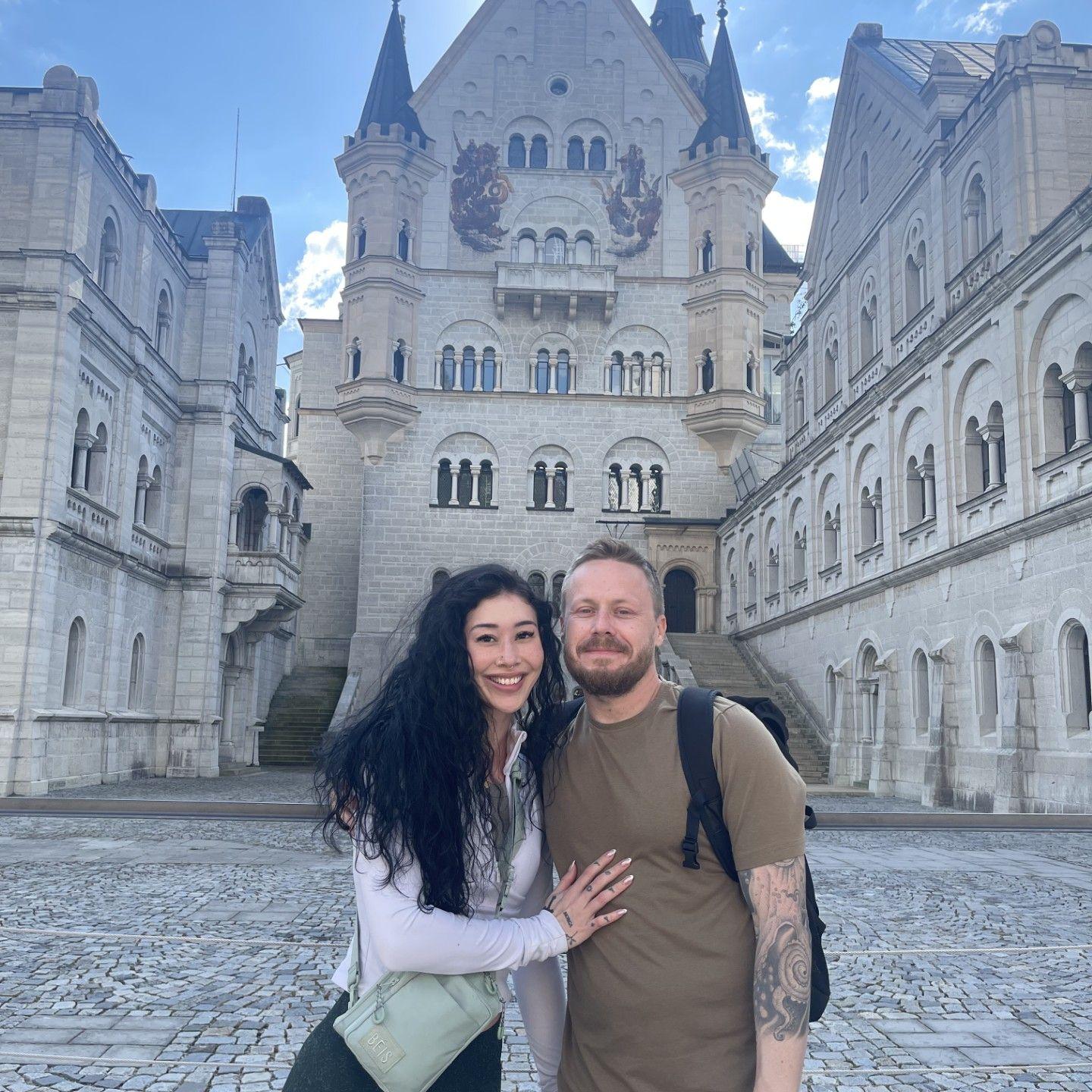 Collecting passport stamps, here we are in front of the Neuschwanstein Castle in Germany!