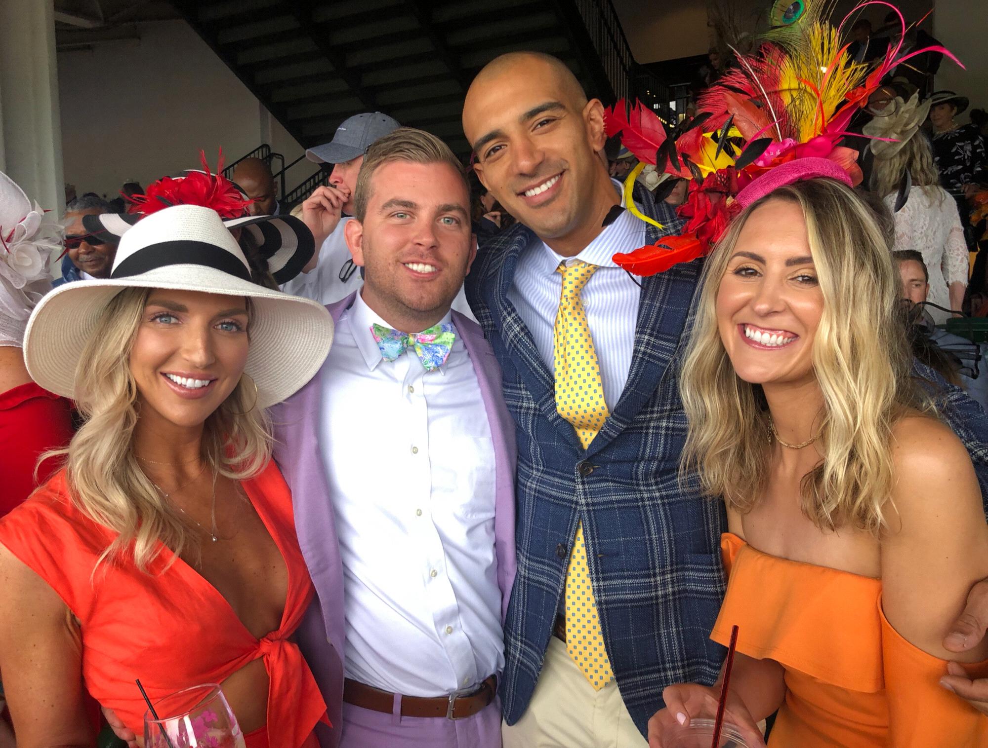 The 2019 Kentucky Derby with our best friends from Hoboken, Bobby and Katie.