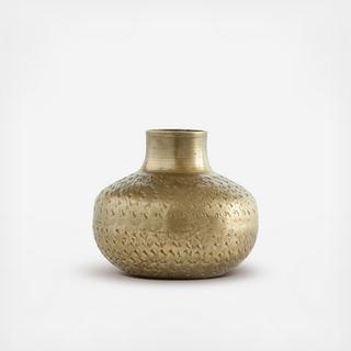 Debossed Metal Vase