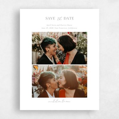 White Photo Wedding Save the Date - Ashbey Multiphoto