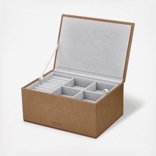 Sahla Faux Suede Large Jewelry Box
