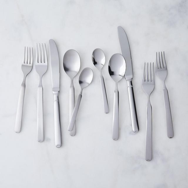 Mepra Italian Flatware, Goccia (20-Piece Set), Brushed Stainless Steel