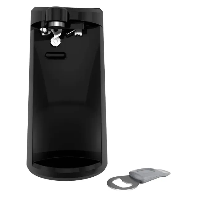BLACK+DECKER EasyCut Extra-Tall Can Opener, EC500B, Removable Multi-Tool, Knife Sharpener, One-Touch Lever