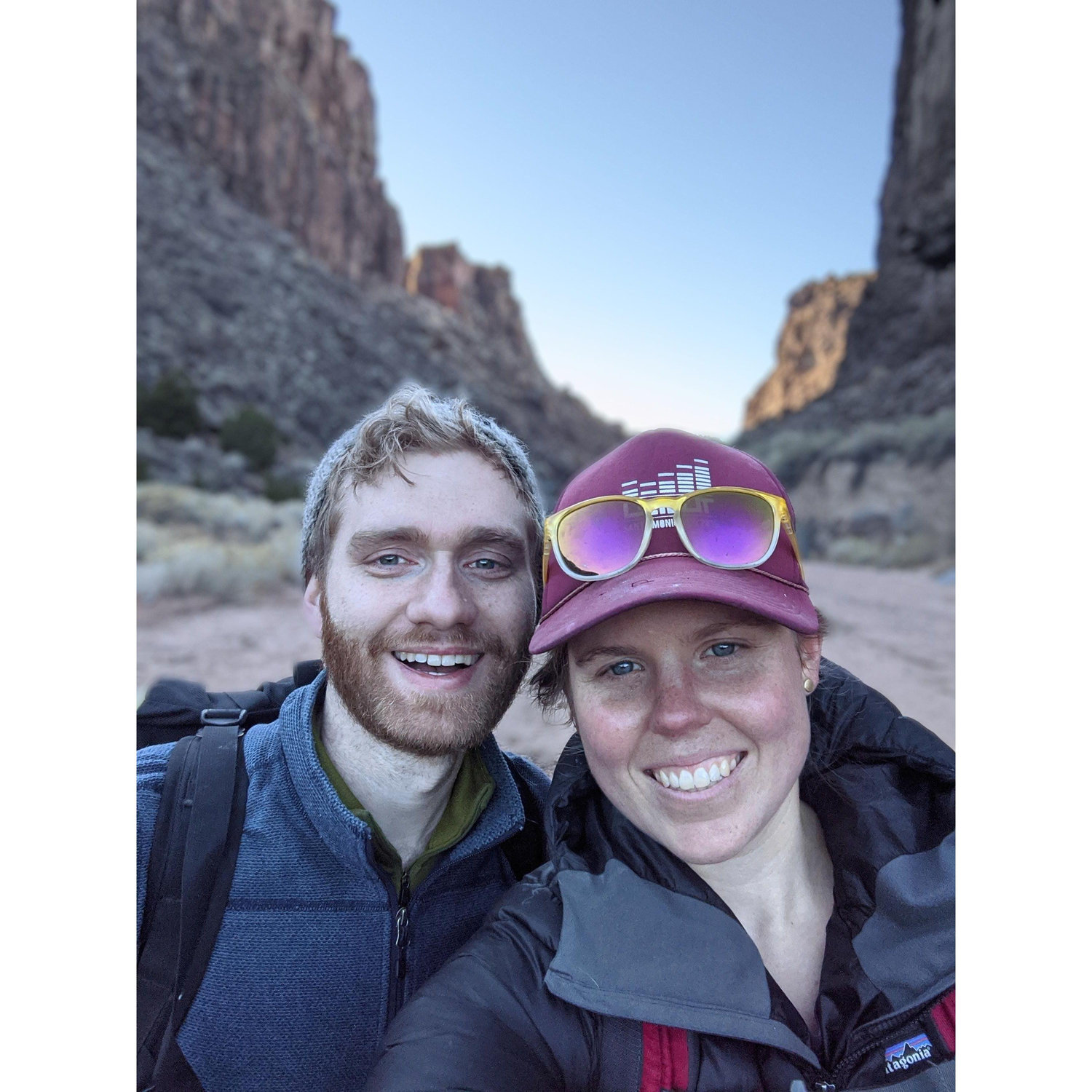 Pure happiness after a day of climbing at Diablo Canyon outside of Santa Fe, NM. Circa 2019.