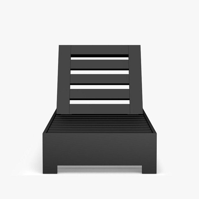 Malibu Metal Platform Single Chaise Frame, Black