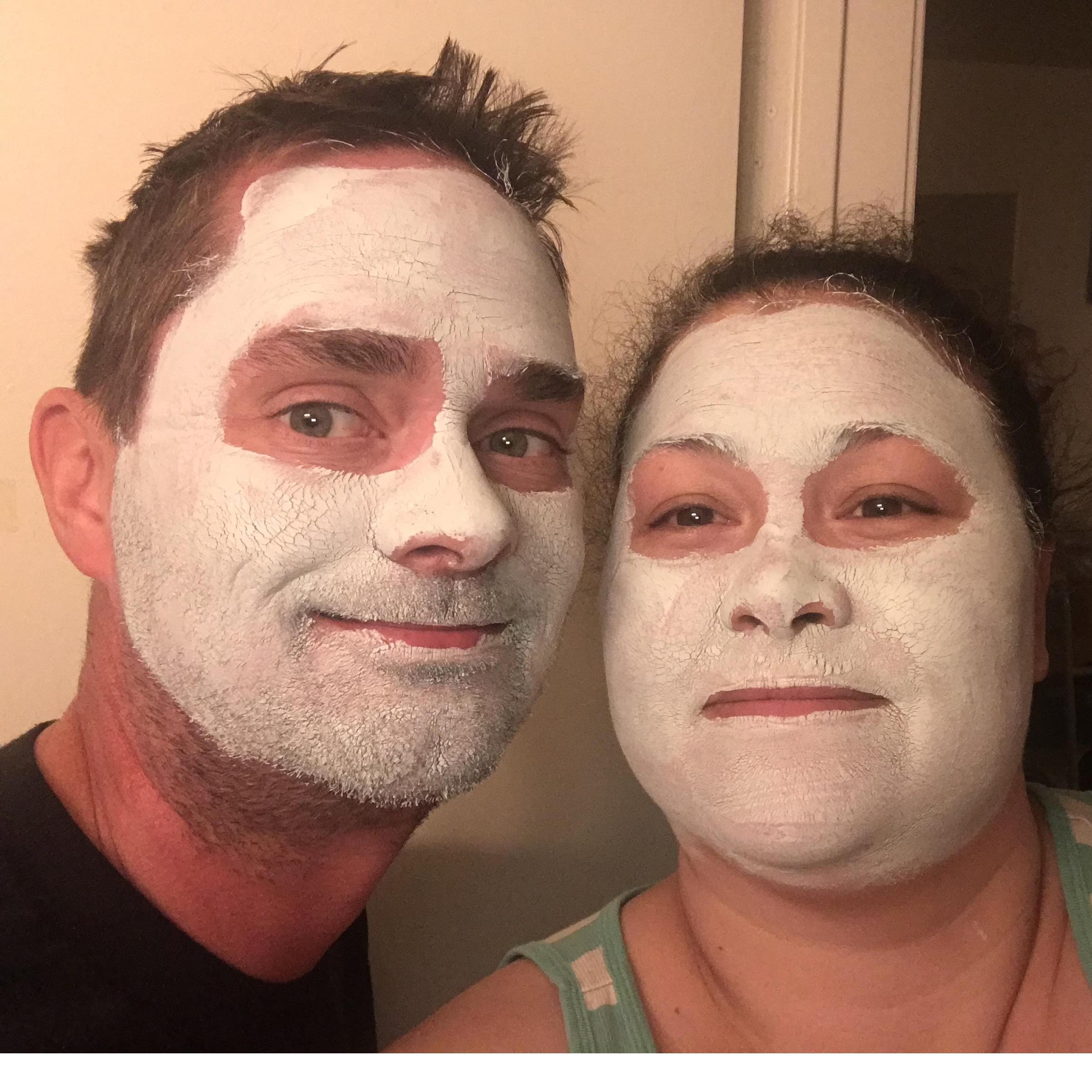 you know its love when he is willing to have a facial night with you!!