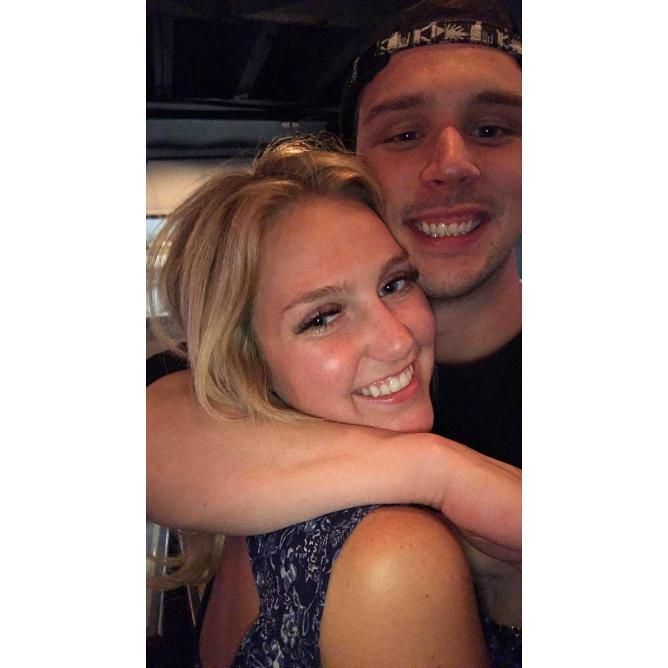 First picture ever. Ry’s 23 birthday... on a side note I decided to wear 5 inch heels this night. Rolled both ankles & Ryan and I both fell face first in the middle of the street.