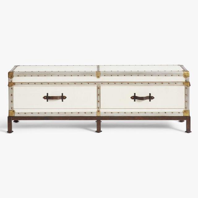 Ludlow Trunk Bench, Antique White