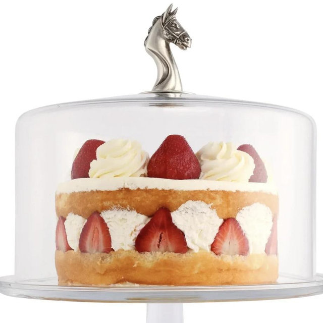 Horse Glass Cake Stand