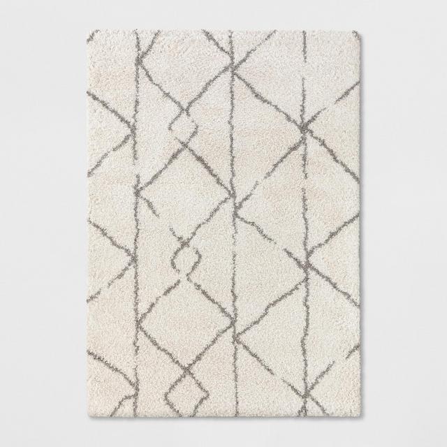 7'X10' Geometric Design Woven Area Rugs Cream - Project 62™