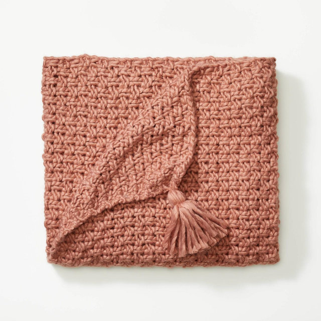 Chunky Knit Throw Blanket Clay - Threshold™ designed with Studio McGee