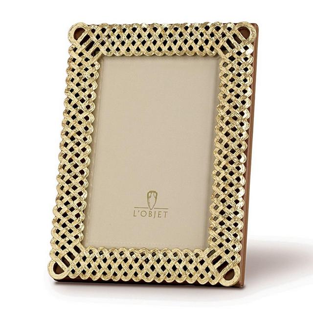L'Objet Platinum Braid Frame, 4" x 6"