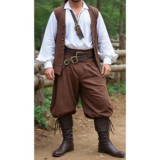 You tried! Get some boots, pants that look too big, a button down shirt with an oversized belt, and maybe an additional accessory. Congrates! You made it to the Merchant class!