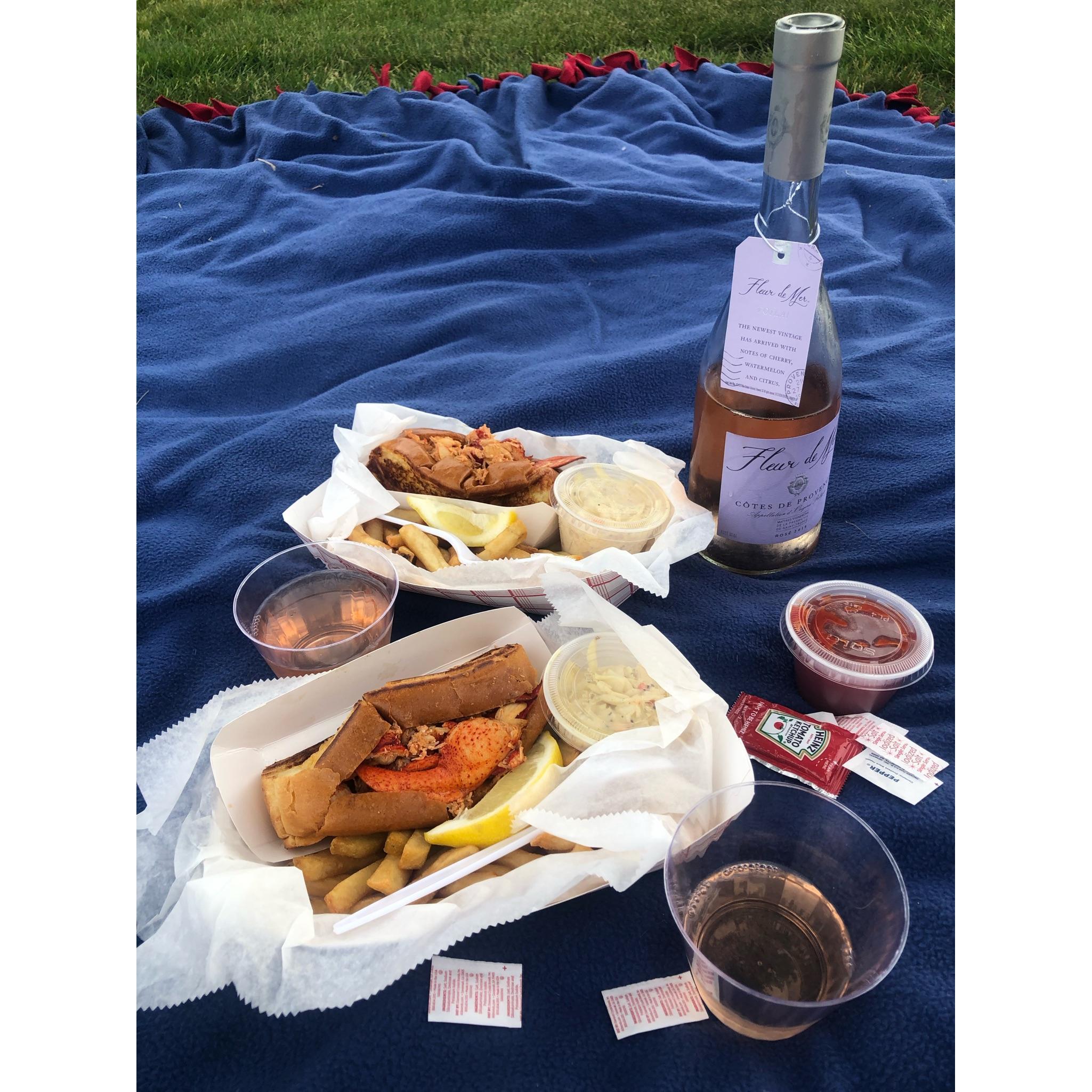 Our picnic the night we got engaged!