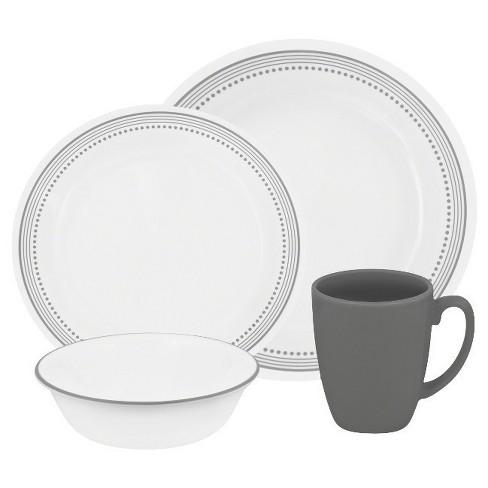 Corelle® Livingware™ 16pc Dinnerware Set Mystic Gray