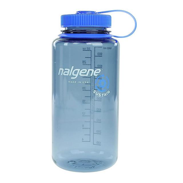Nalgene Sustain Tritan BPA-Free Water Bottle Made with Material Derived from 50% Plastic Waste, 32 OZ, Wide Mouth
