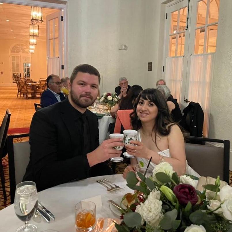 Our engagement party January 2022.