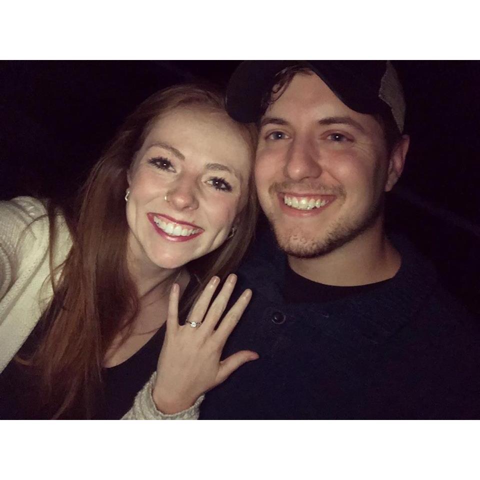 The yes night! Our first picture as fiancés