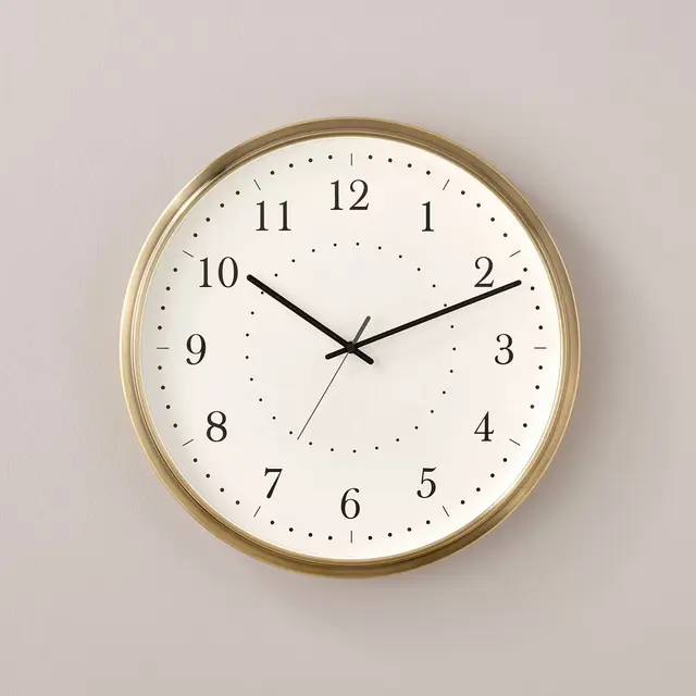 20" Brass Analog Circular Wall Clock - Hearth & Hand™ with Magnolia