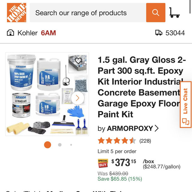 Garage floor eopxy set