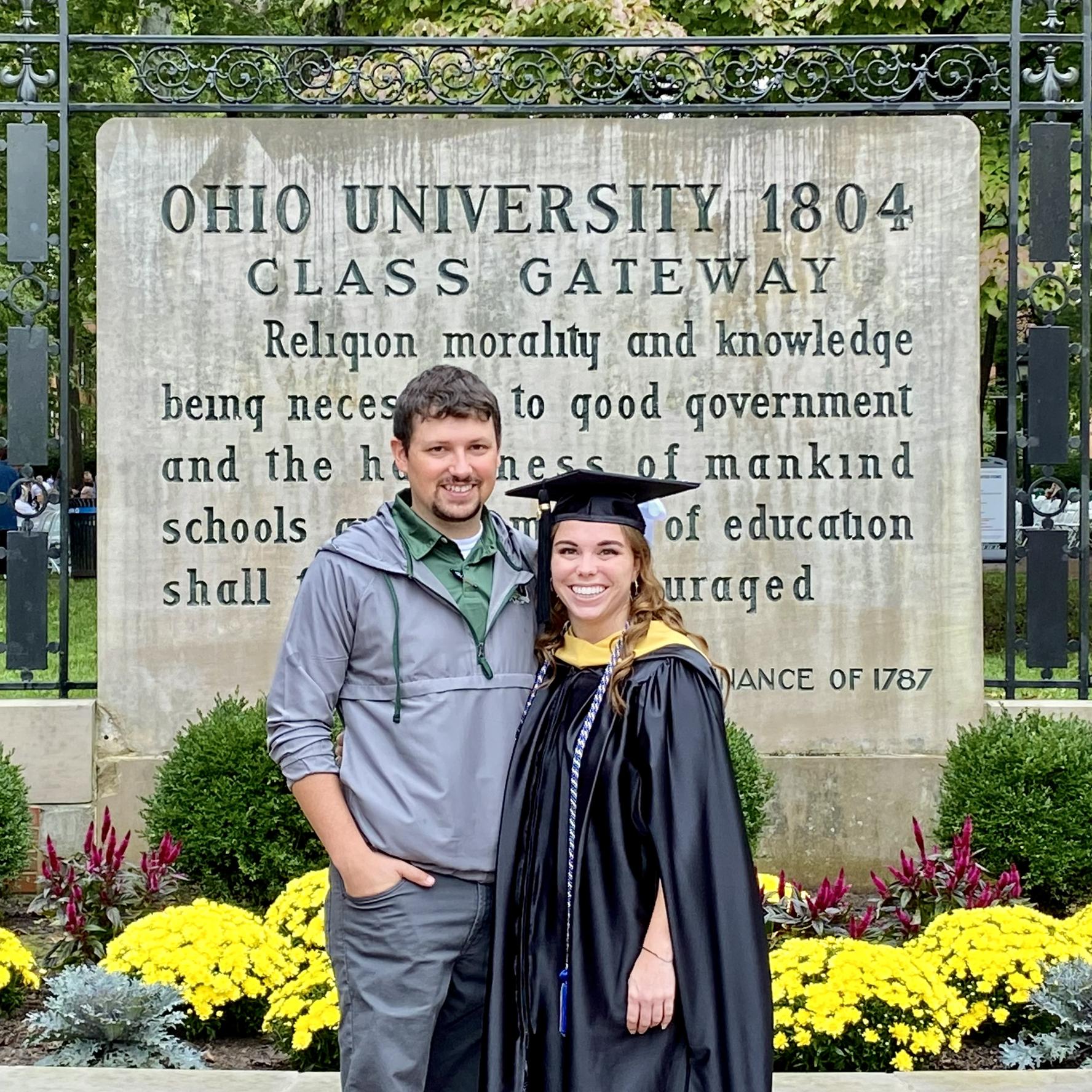 Lauren's delayed MSW graduation ceremony 2021