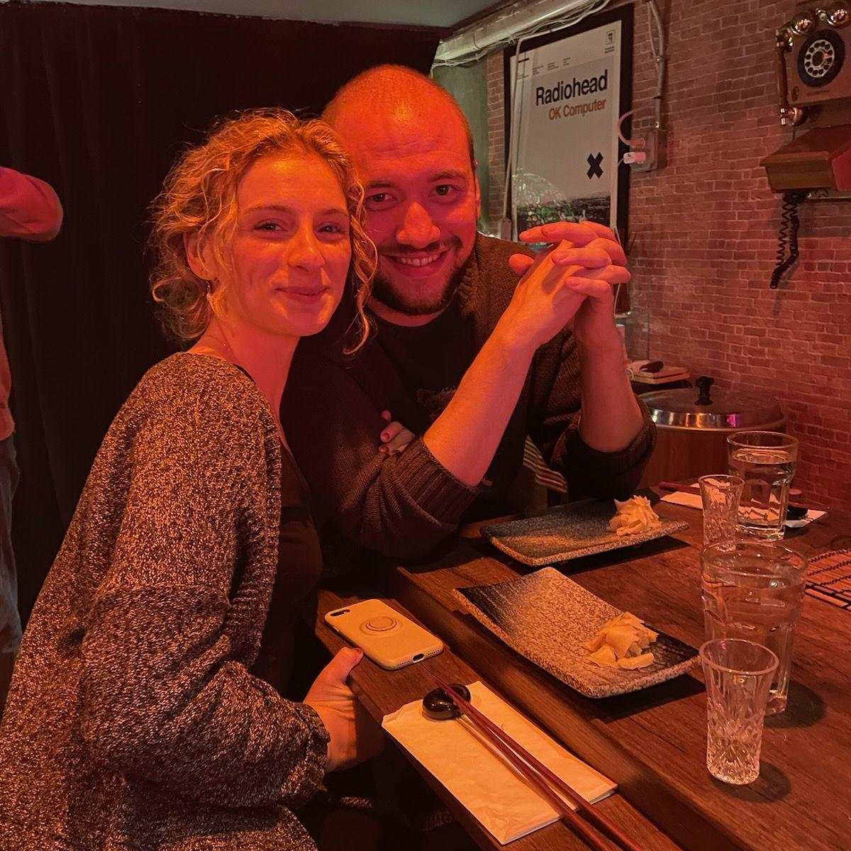 August 2023 - One of many lovely meals with friends in NYC. Sushi with our wonderful Adele!