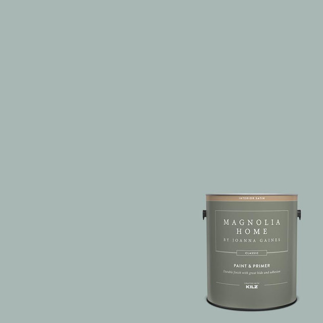 Magnolia Home by Joanna Gaines Classic Interior Wall, Ceiling, Trim Paint and Primer, Satin Finish, 1 Gallon - RAINY DAYS