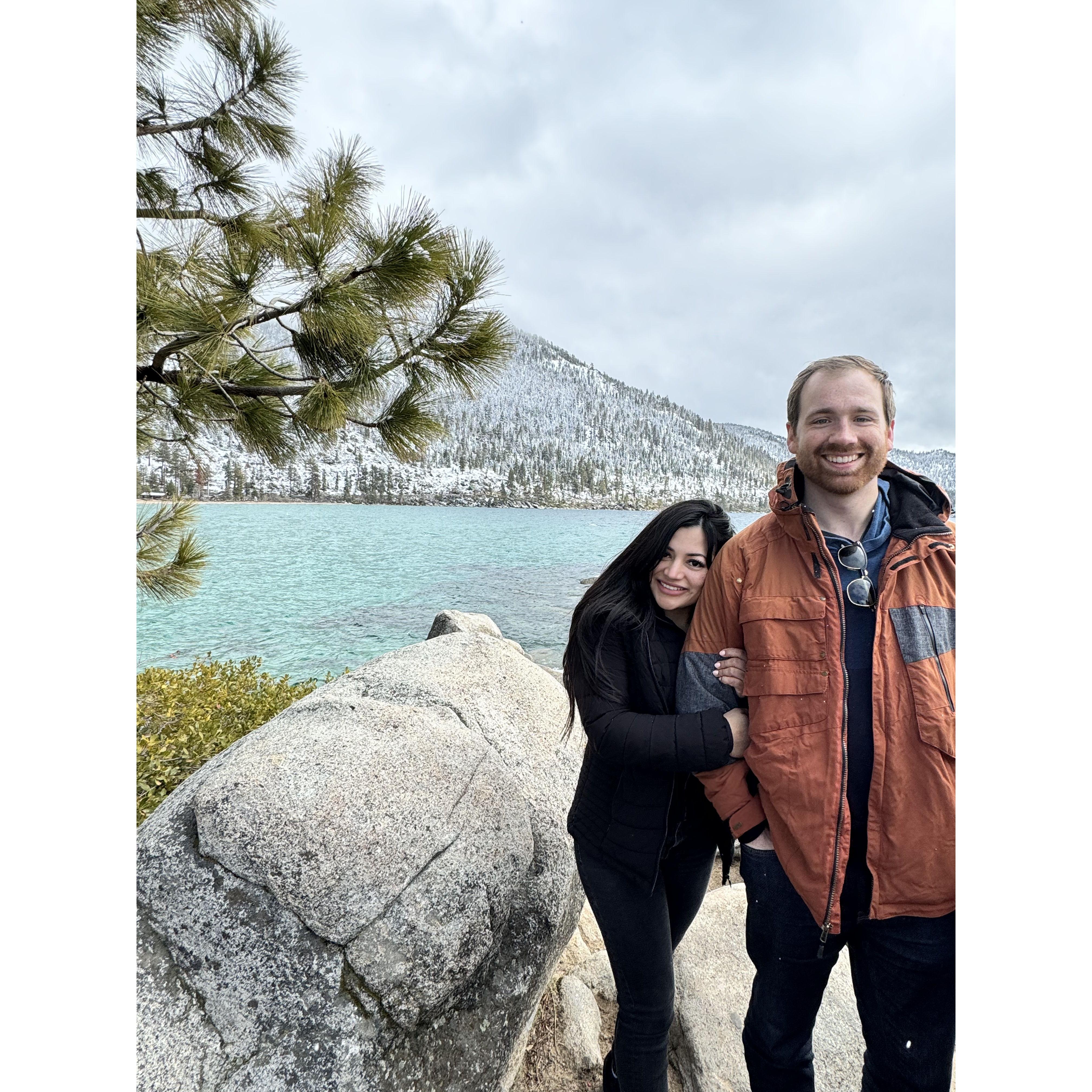 Celebrating our halversary in beautiful Tahoe!