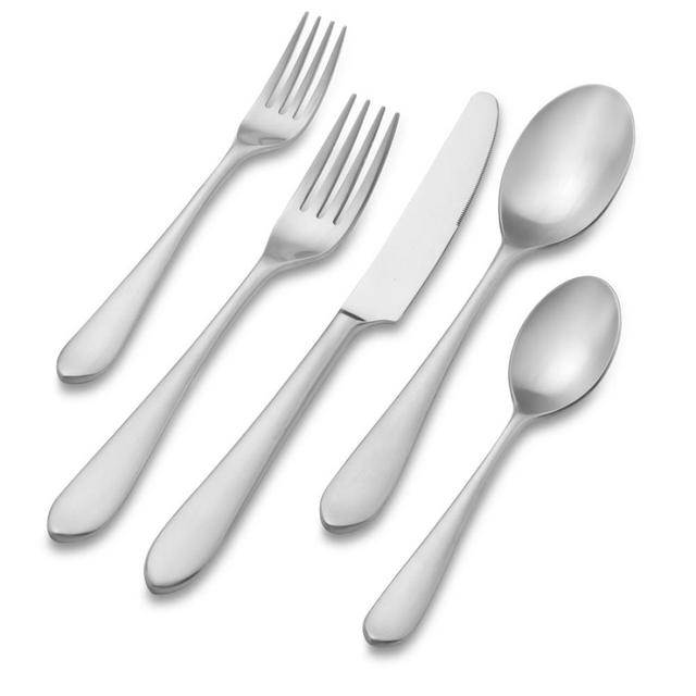 Robert Welch Flute Satin 42-Piece Flatware Set